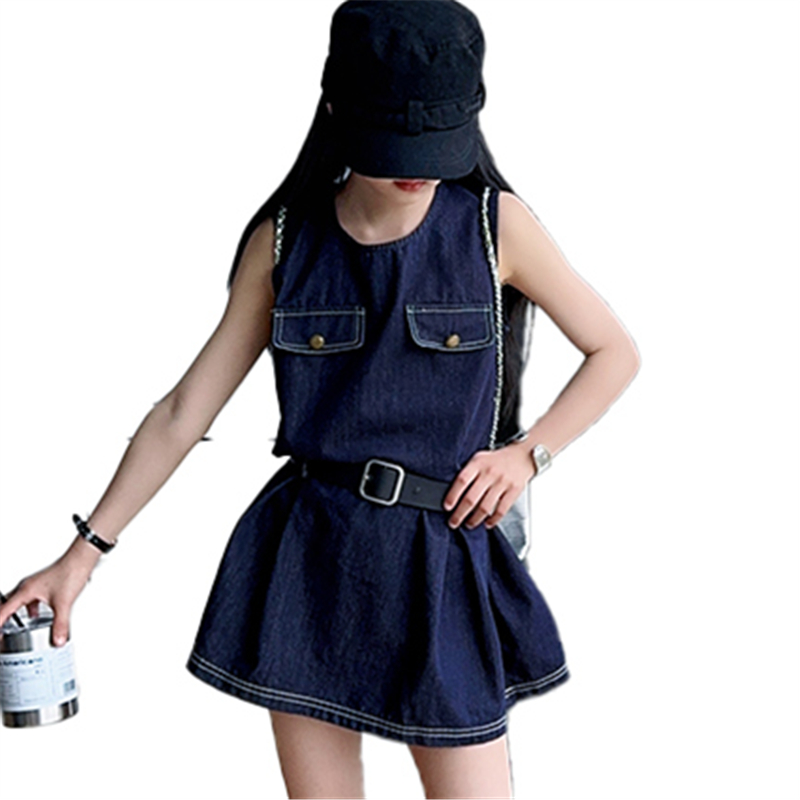 Vintage Fashion Outfit - Gaun Bodysuit Denim Fashion Anak Bergaya