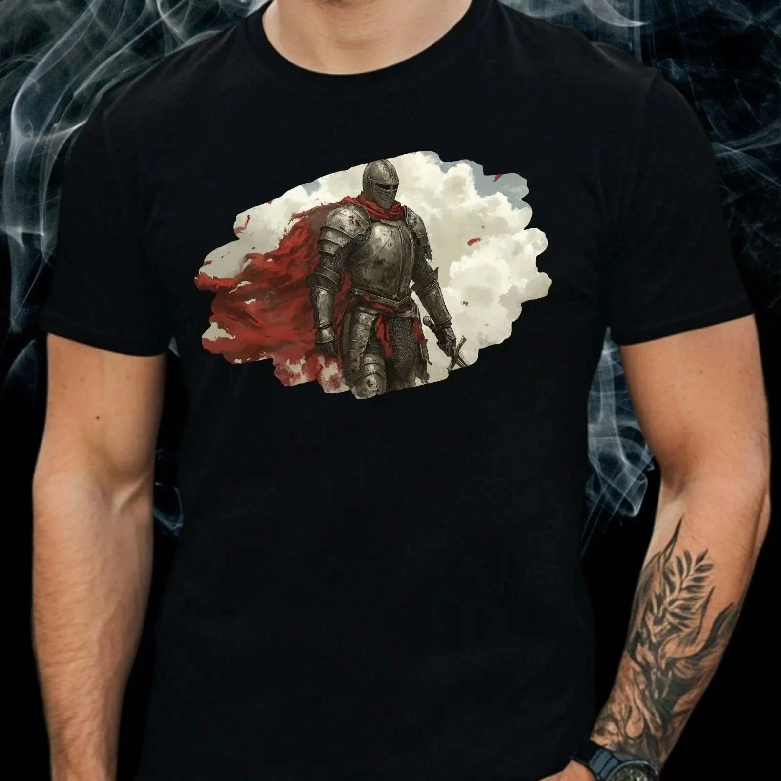 Vintage Fashion Herren - Kaos Pria Motif Baju Zirah Ksatria