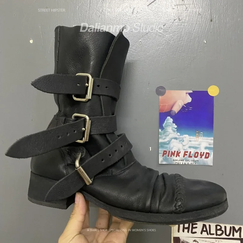 Vintage Style Women Fashion - Sepatu Bot Kulit Asli Pria Model