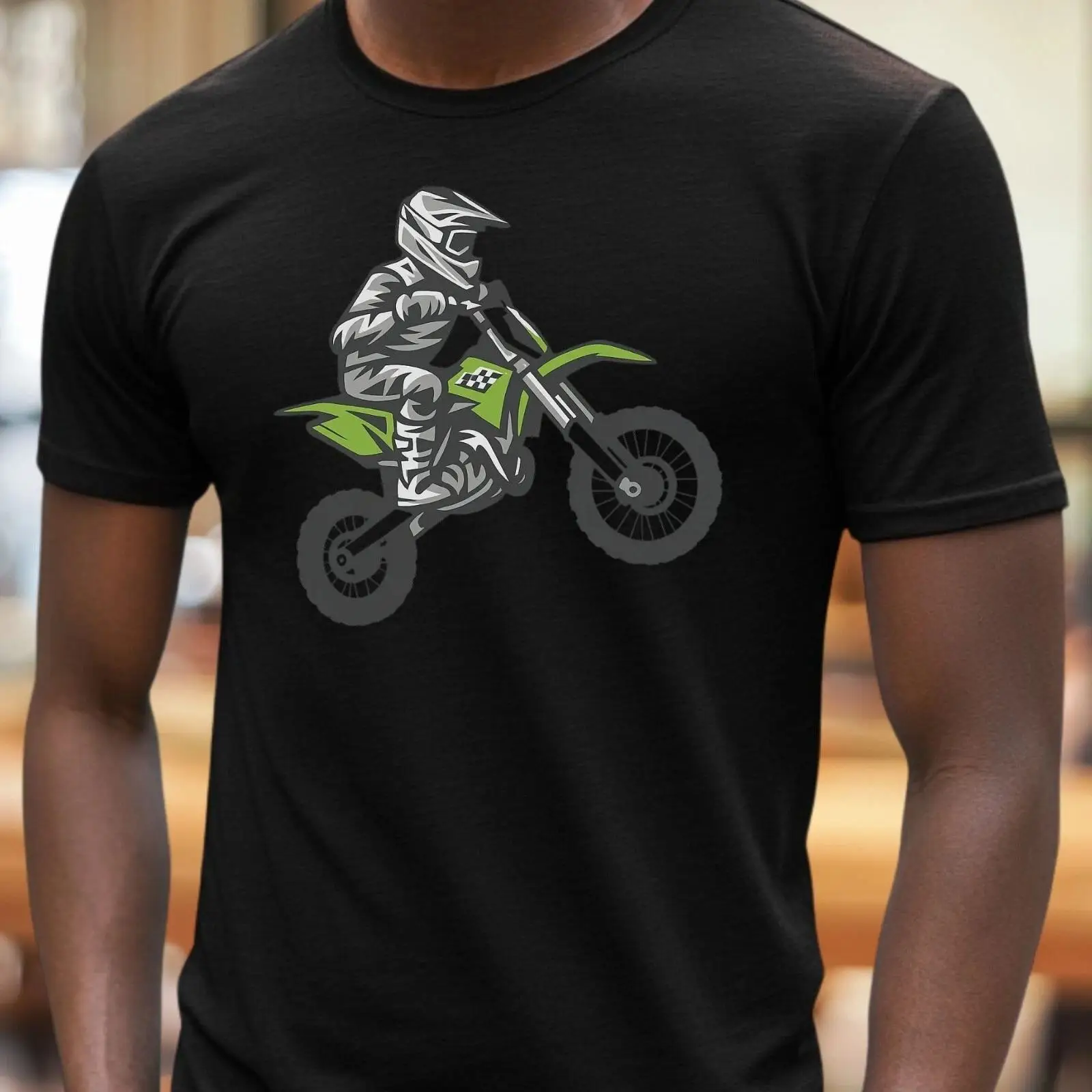 Vintage Fashion Herren - Kaos Pria Anak Motif Motorcross Katun