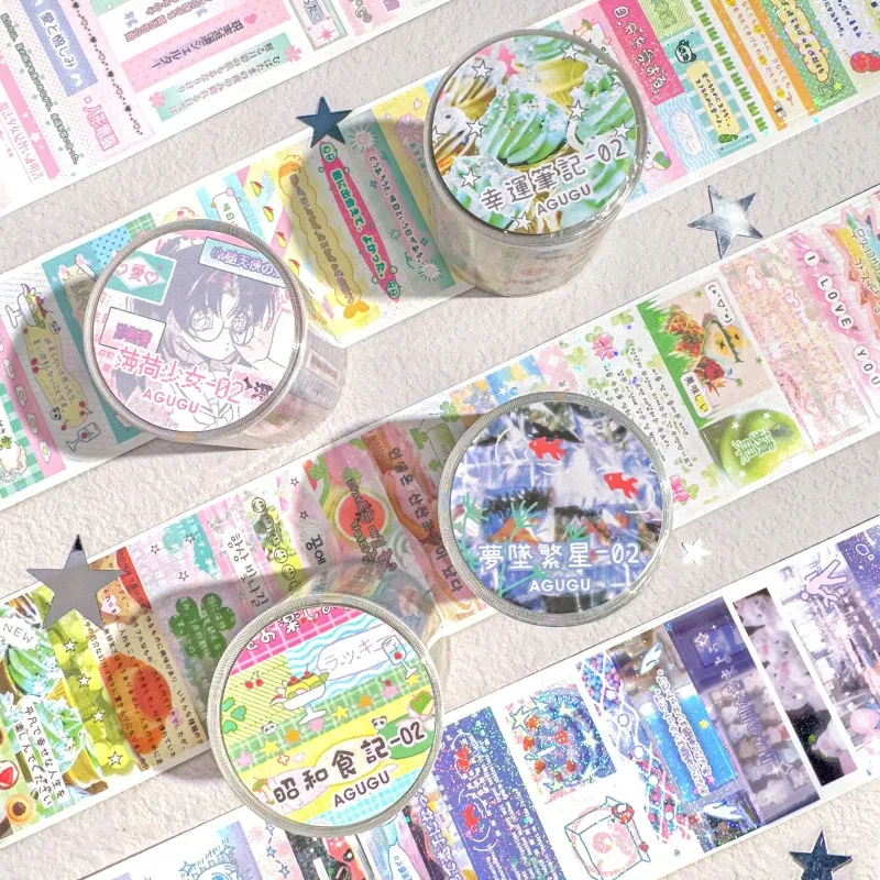 Vintage Fashion Journal - Stiker jurnal buku tempel Anime Retro