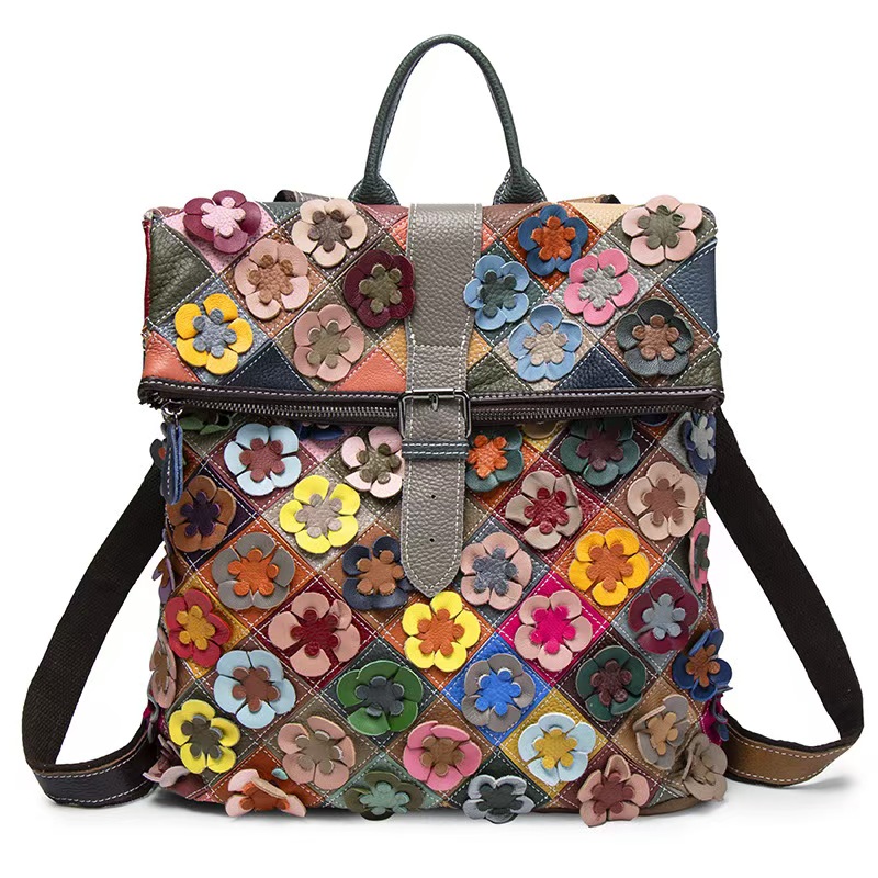 Vintage Fashion Women - Tas Ransel Kulit Asli Wanita Vintage,