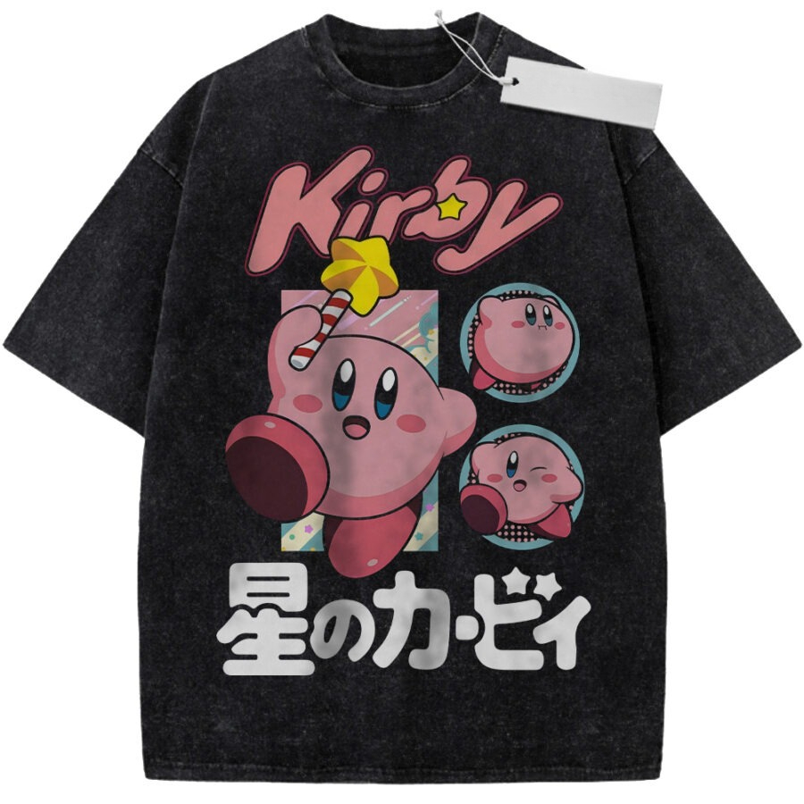 Fashion Y Vintage - Kaos Vintage Hitam Unisex Kirby Star