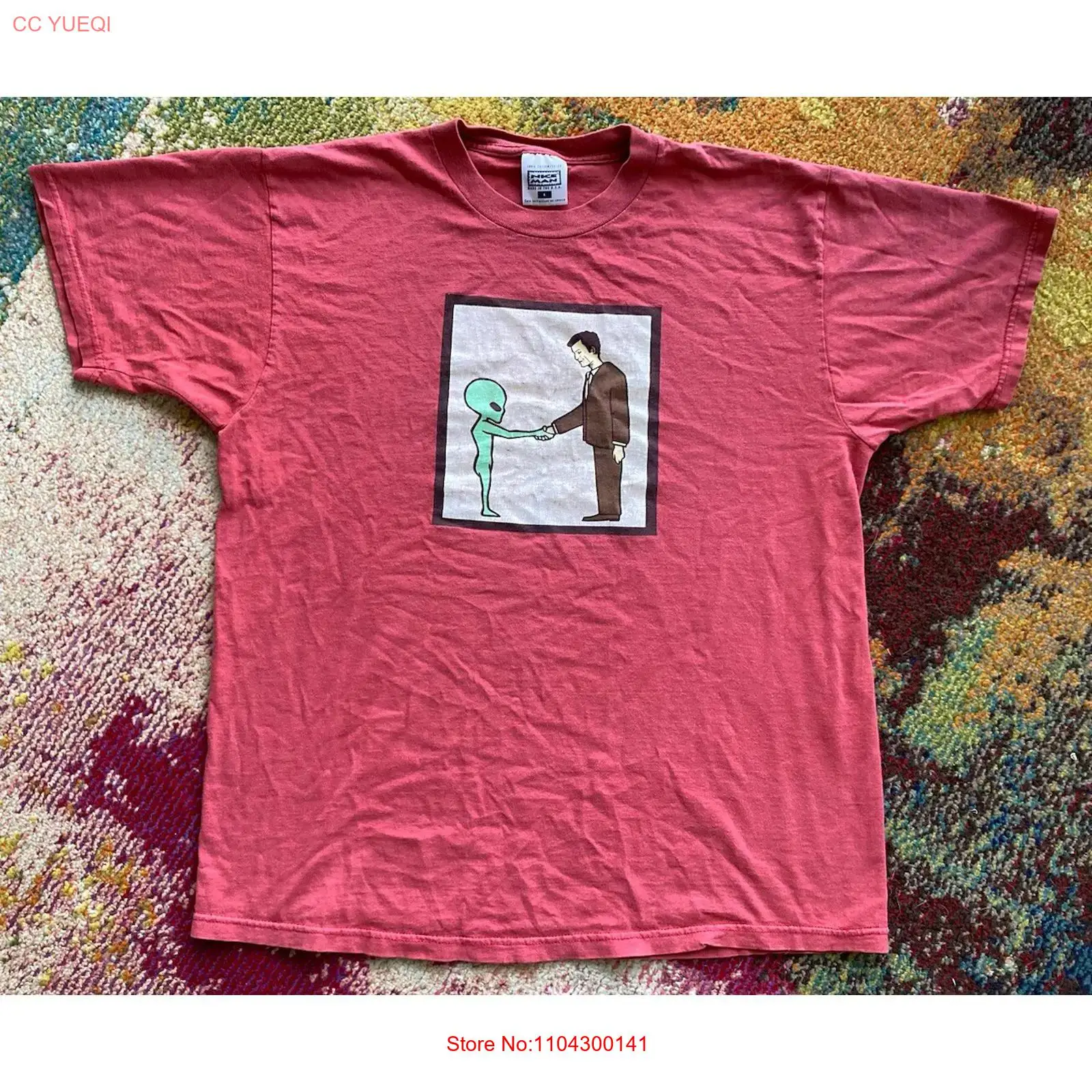 Band Tee Faded 90S - Kaos Vintage 90s Helmet Band Alien