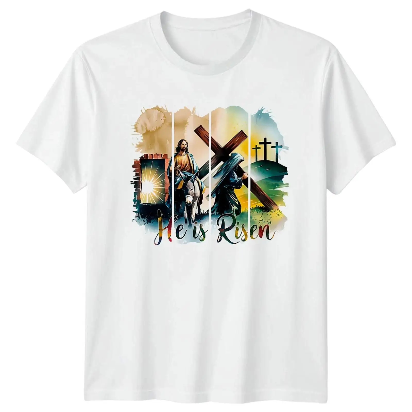 Vintage Fashion Herren - Dia Telah Bangkit Agama Kristen Kaos