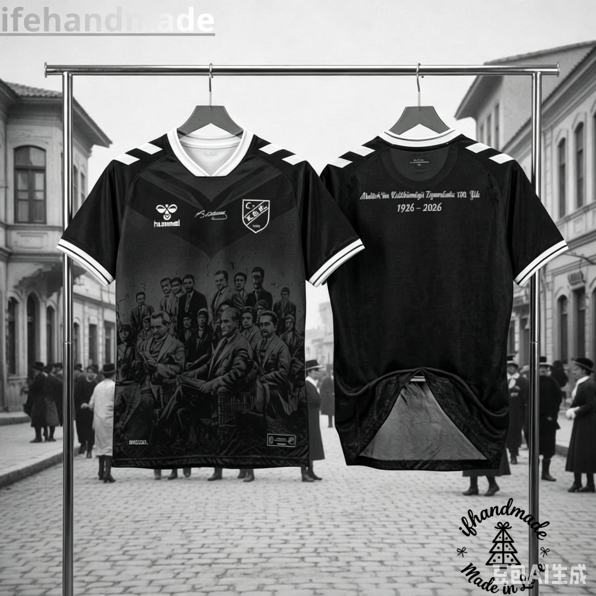 Vintage Fashion Toys - Jersey Sepak Bola Pria Wanita Hitam