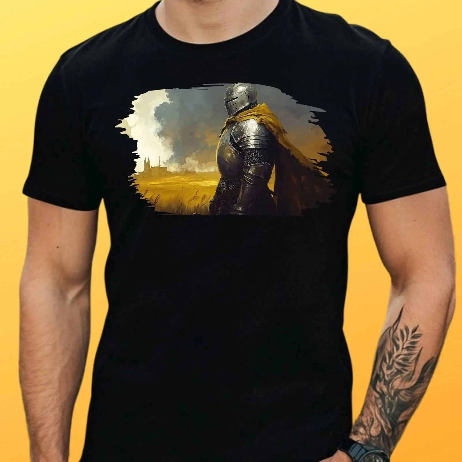 Vintage Fashion Herren - Kaos Pria Motif Baju Zirah Ksatria