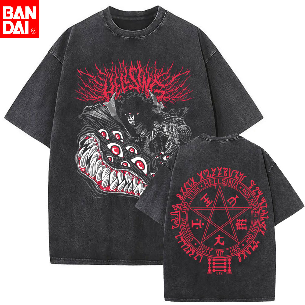 Fashion Y Vintage - Kaos Pria Vintage Anime Hellsing Abraham