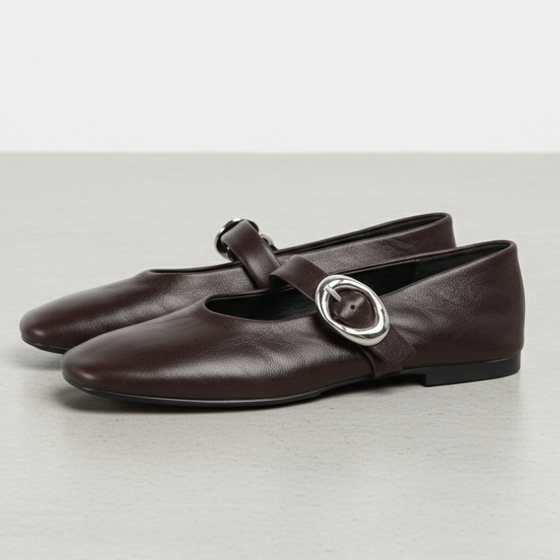 Vintage Fashion Online - Sepatu Mary Jane Wanita Kulit PU,