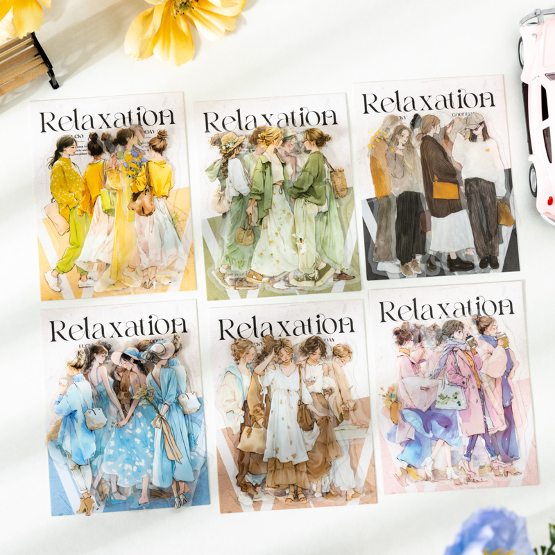 Vintage Fashion Journal - JIANQI 20 pcs/pak Stiker Karakter Gadis