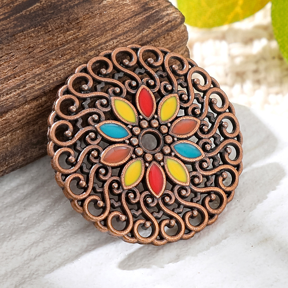 Vintage Fashion Blog - Liontin Bulat Enamel Tembaga Perunggu Antik