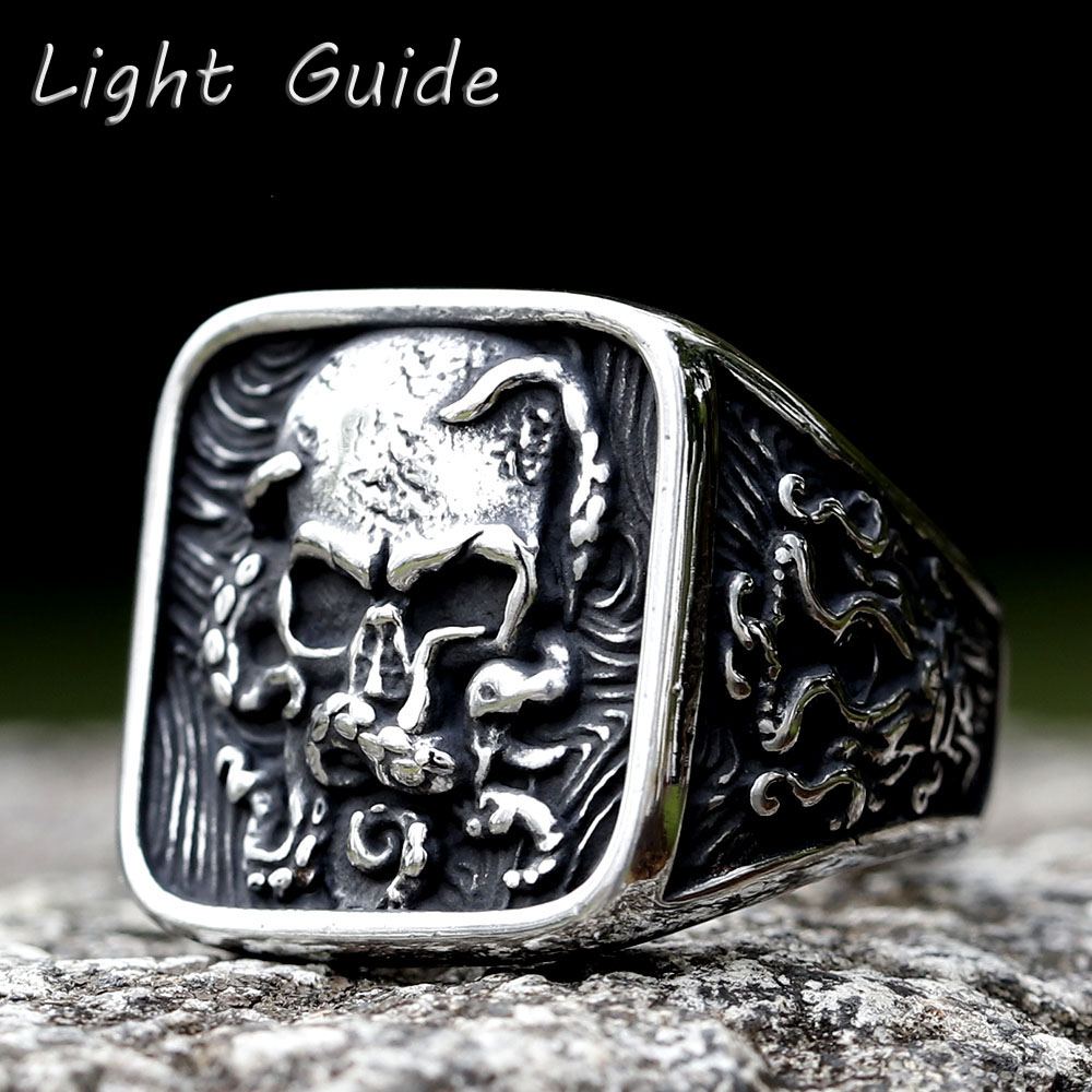 Cincin tengkorak antik baja ta - Vintage Fashion Guide ulasan dan harga