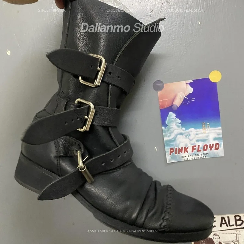 Sepatu Bot Kulit Asli Pria Mod - Vintage Style Women Fashion ulasan dan harga