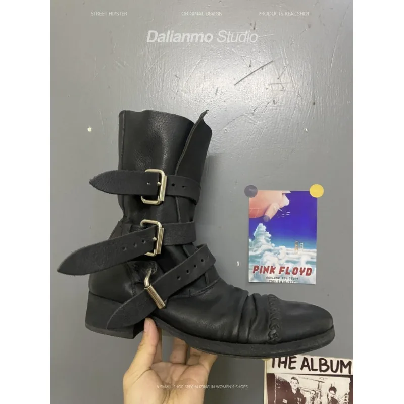 Sepatu Bot Kulit Asli Pria Mod - Vintage Style Women Fashion ulasan dan harga