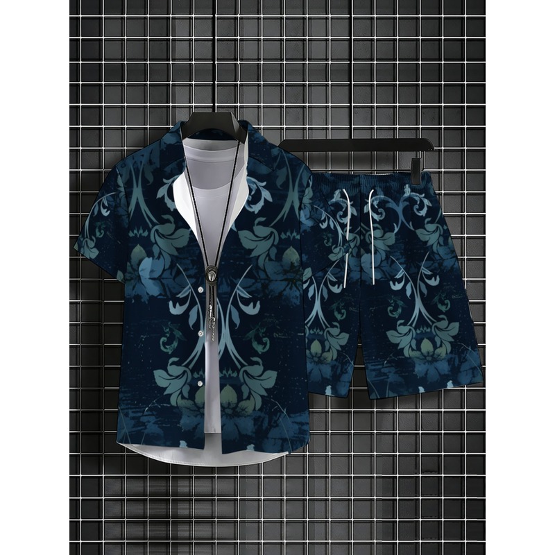 Setelan Kemeja Lengan Pendek & - Printed Floral Shirt ulasan dan harga