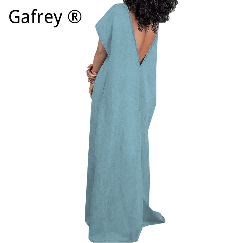 Gaun Maxi Denim Wanita Ukuran  - Vintage Fashion Outfit ulasan dan harga