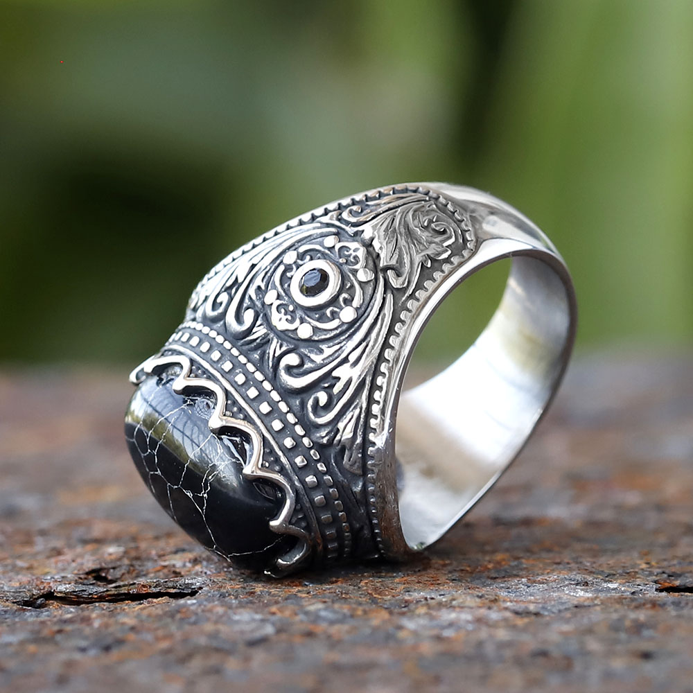 Cincin zirkon Hitam Turki buat - Vintage Fashion Guide ulasan dan harga