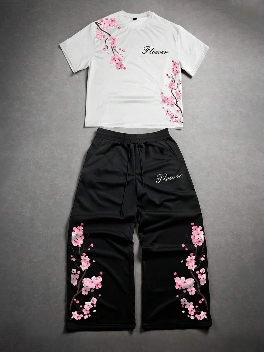 Manfinity EMRG Kaos Kasual Len - Printed Floral Shirt ulasan dan harga