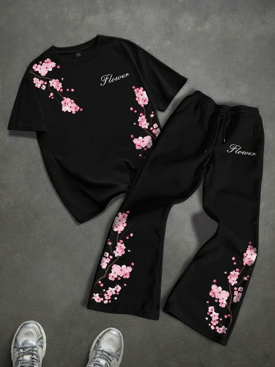 Manfinity EMRG Kaos Kasual Len - Printed Floral Shirt ulasan dan harga