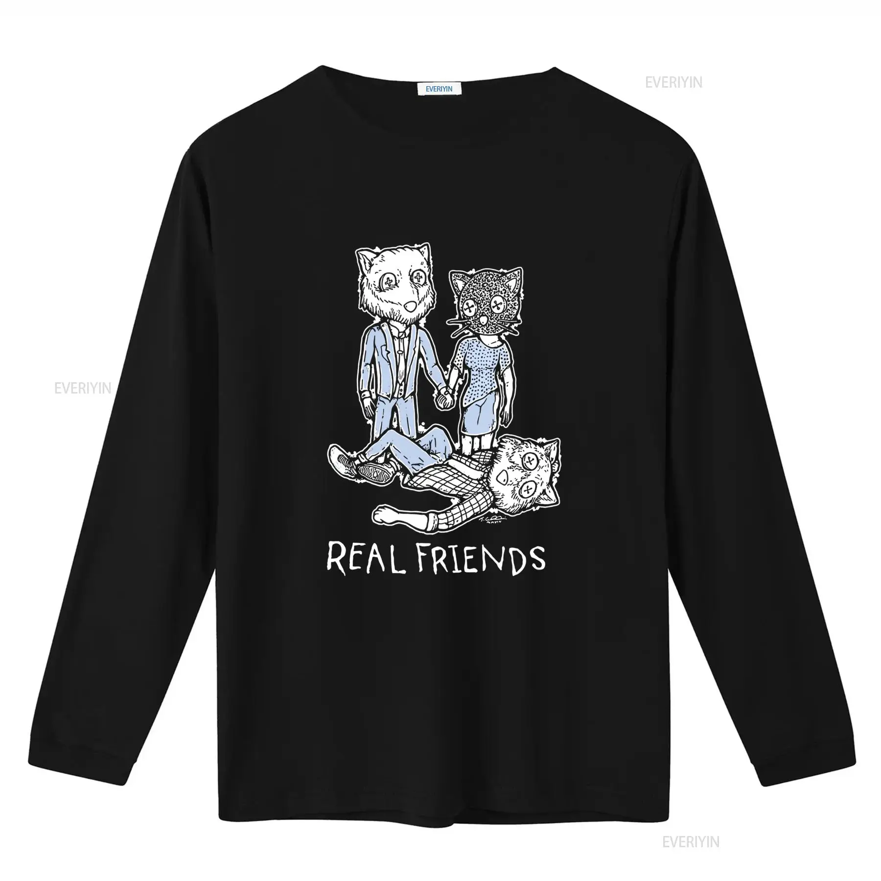 Kaos Retro Sketch Real Friends - Vintage Fashion Sketches ulasan dan harga