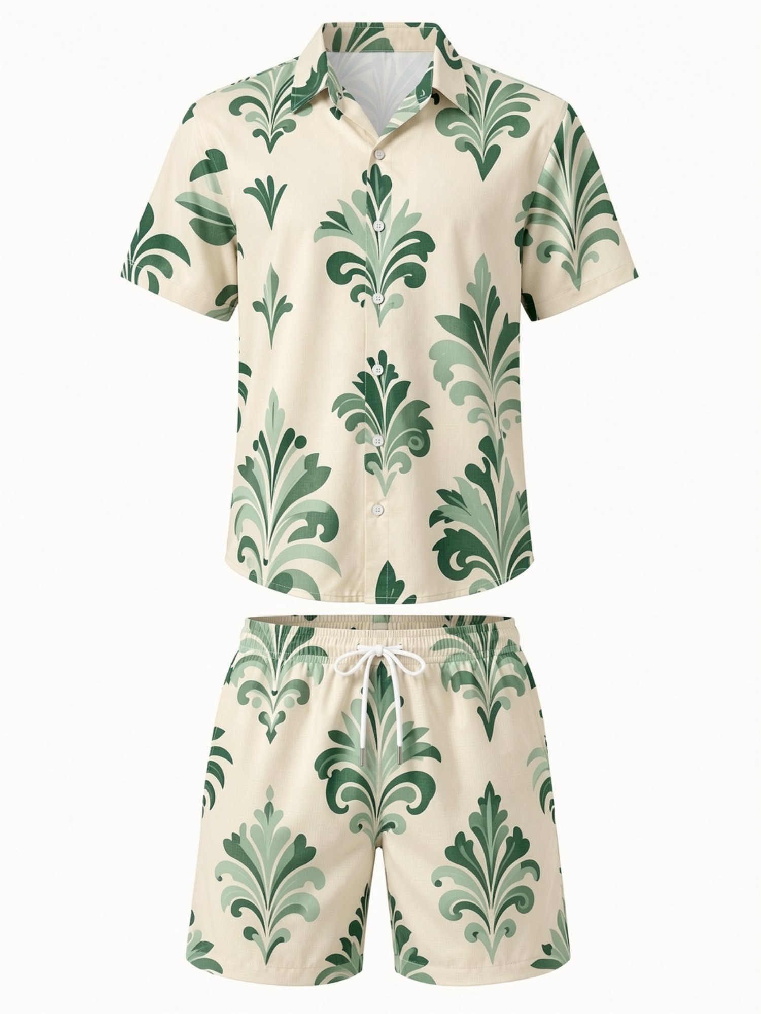 Setelan Kemeja Lengan Pendek M - Printed Floral Shirt ulasan dan harga