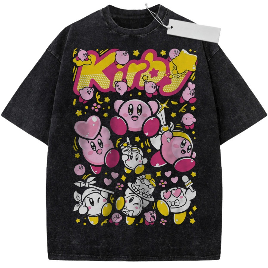 Kaos Vintage Hitam Unisex Kirb - Fashion Y Vintage ulasan dan harga