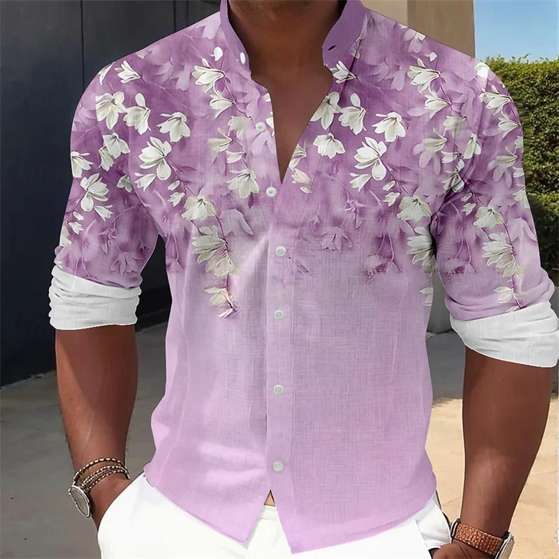 Kemeja Pria Bermotif Bunga Len - Printed Floral Shirt ulasan dan harga