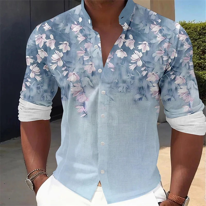 Kemeja Pria Bermotif Bunga Len - Printed Floral Shirt ulasan dan harga