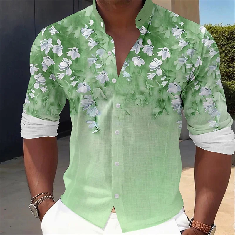 Kemeja Pria Bermotif Bunga Len - Printed Floral Shirt ulasan dan harga