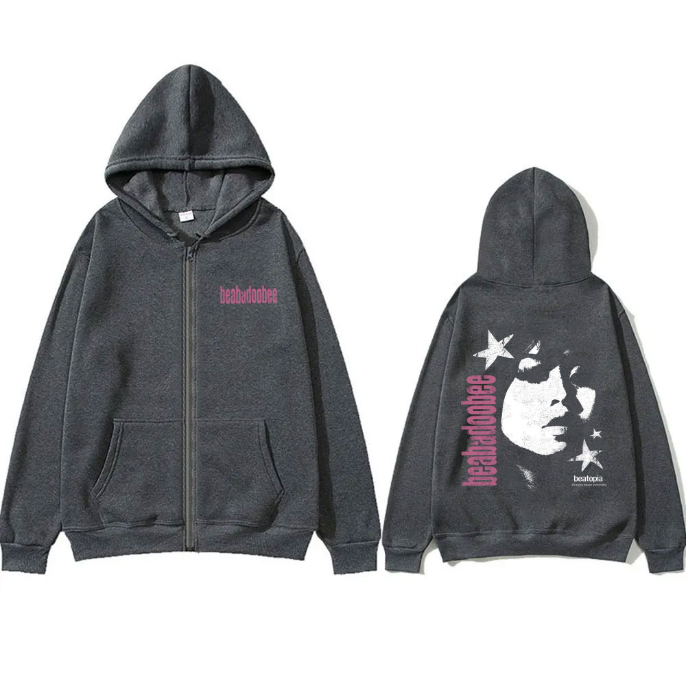Beabadoobee Hoodie Ritsleting  - Vintage Fashion Pop Up ulasan dan harga