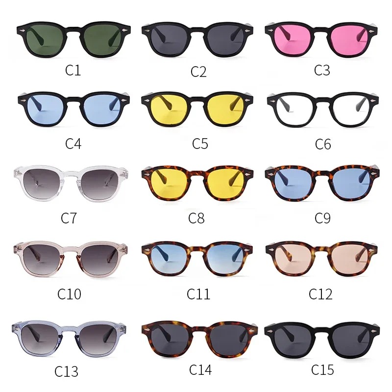 Kacamata Hitam Bulat Vintage W - Vintage Fashion Aesthetic ulasan dan harga