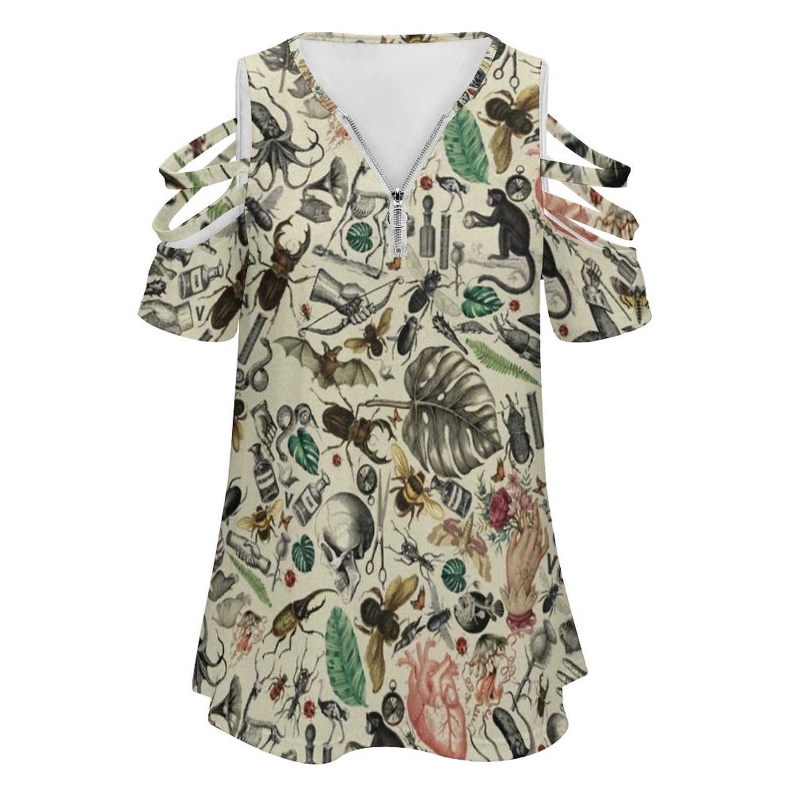 Kaus wanita lengan pendek, baj - Vintage Fashion Bug ulasan dan harga