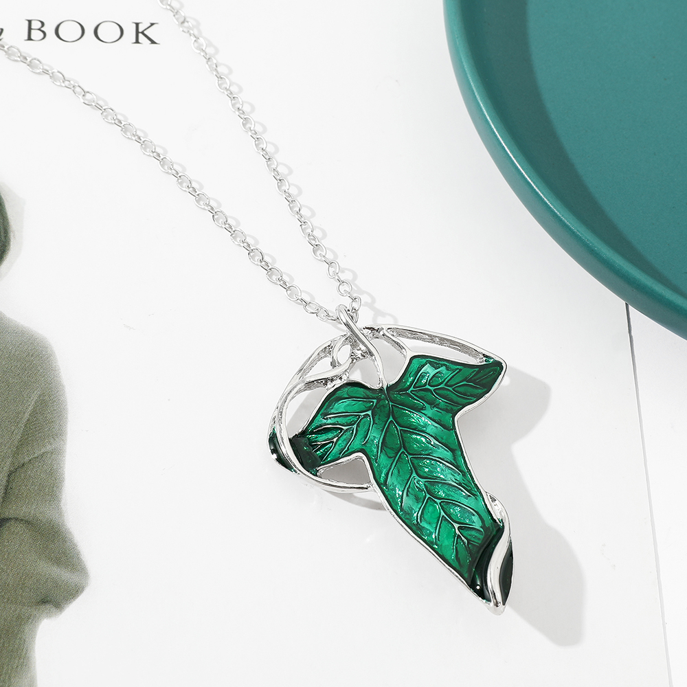 Kalung Liontin Daun Hijau Vint - Vintage Fashion Blog ulasan dan harga