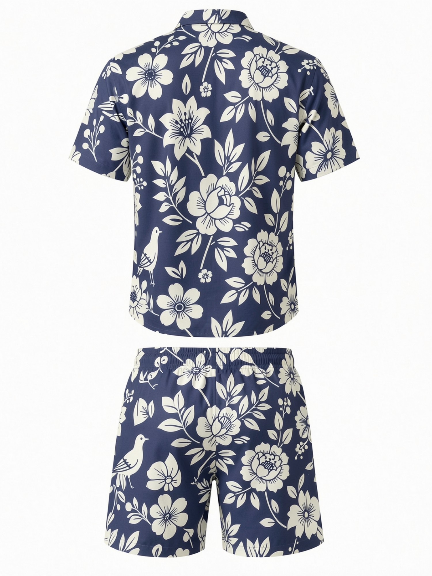 Setelan Kemeja Lengan Pendek M - Printed Floral Shirt ulasan dan harga