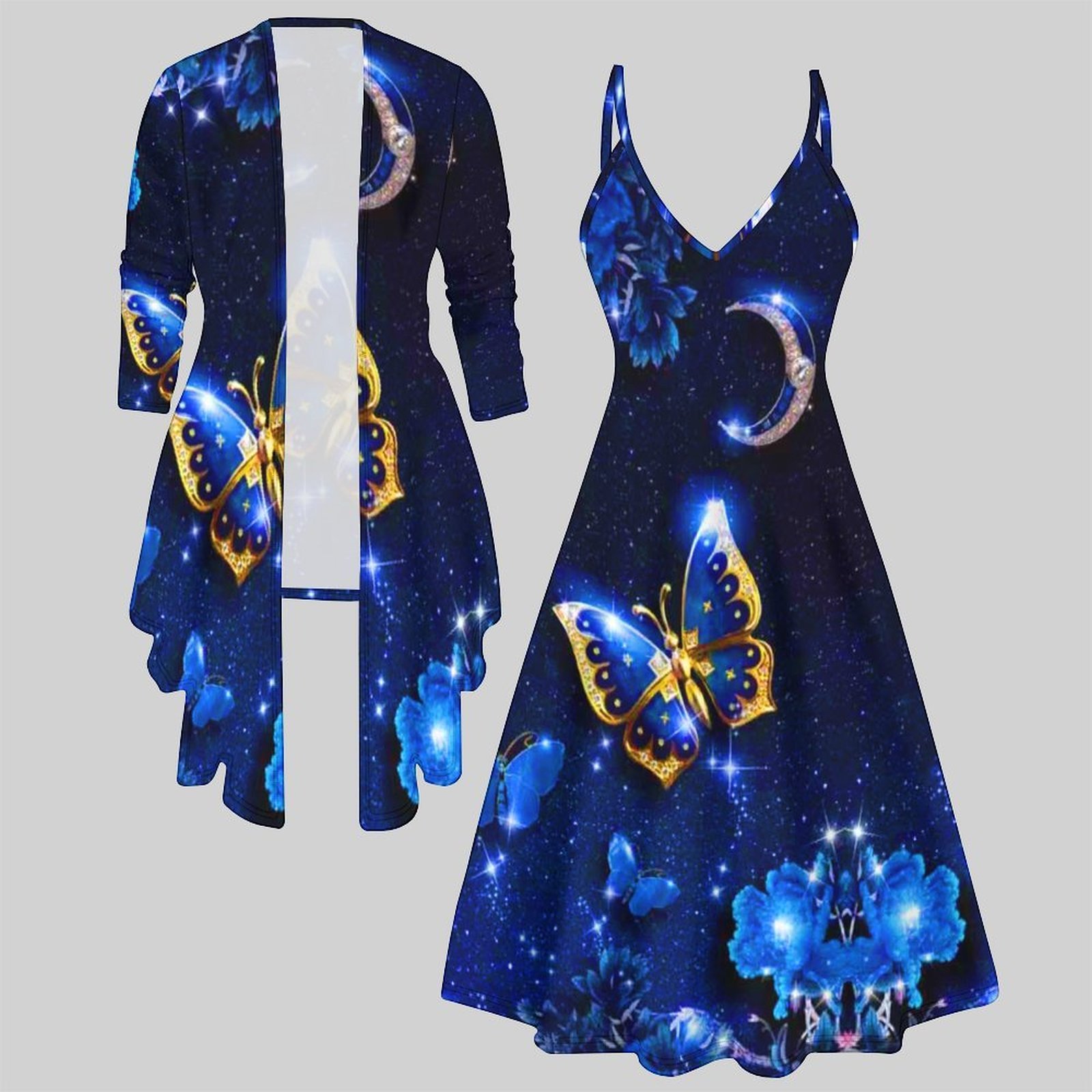 Set Dua Potong Motif Vintage u - Vintage Fashion Outfit ulasan dan harga