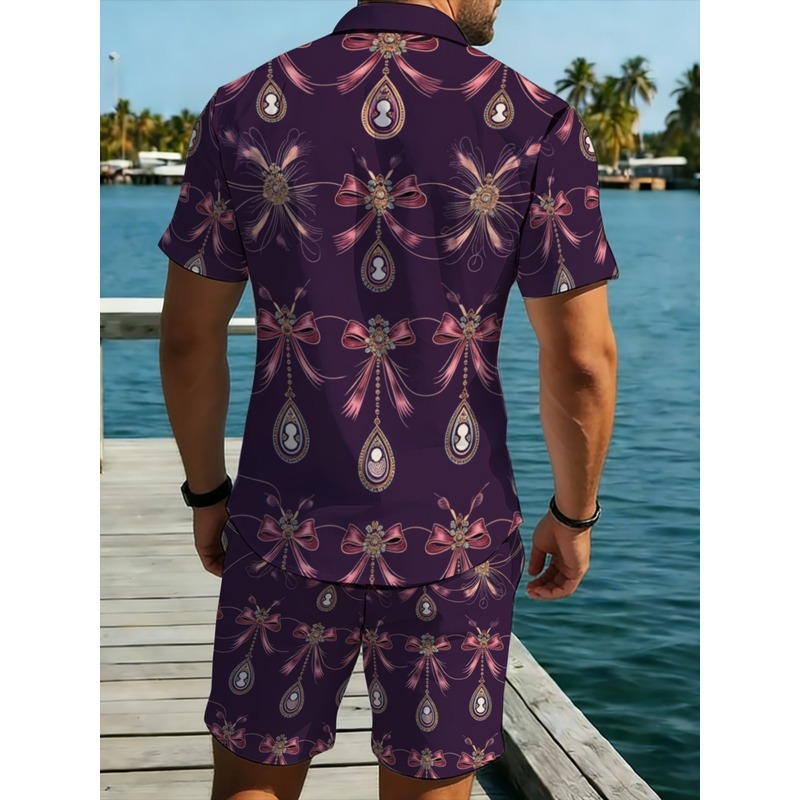 Setelan Kemeja & Celana Pendek - Printed Floral Shirt ulasan dan harga