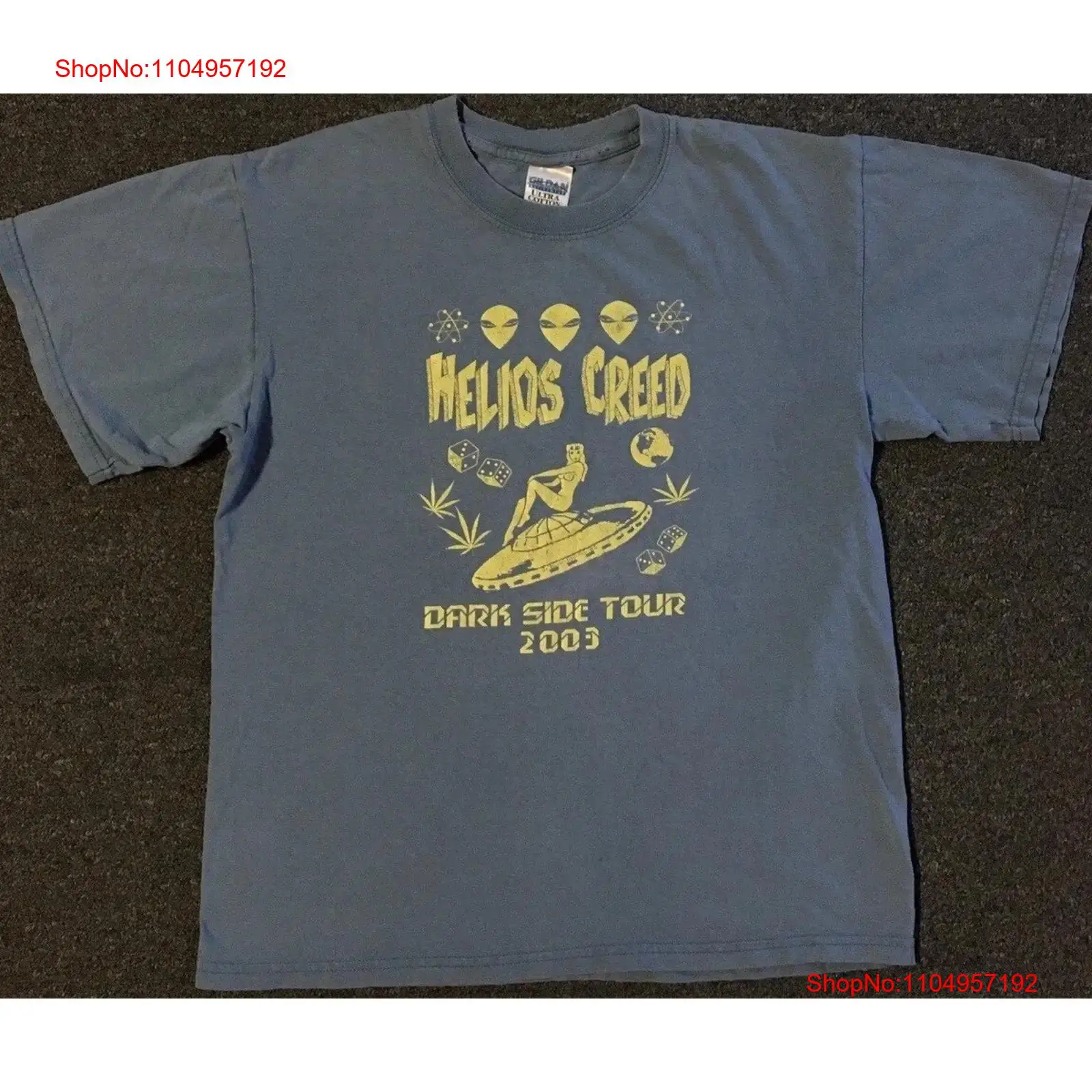 Vtg Helios Creed 2003 Kaus Tur - Band Tee Faded 90S ulasan dan harga