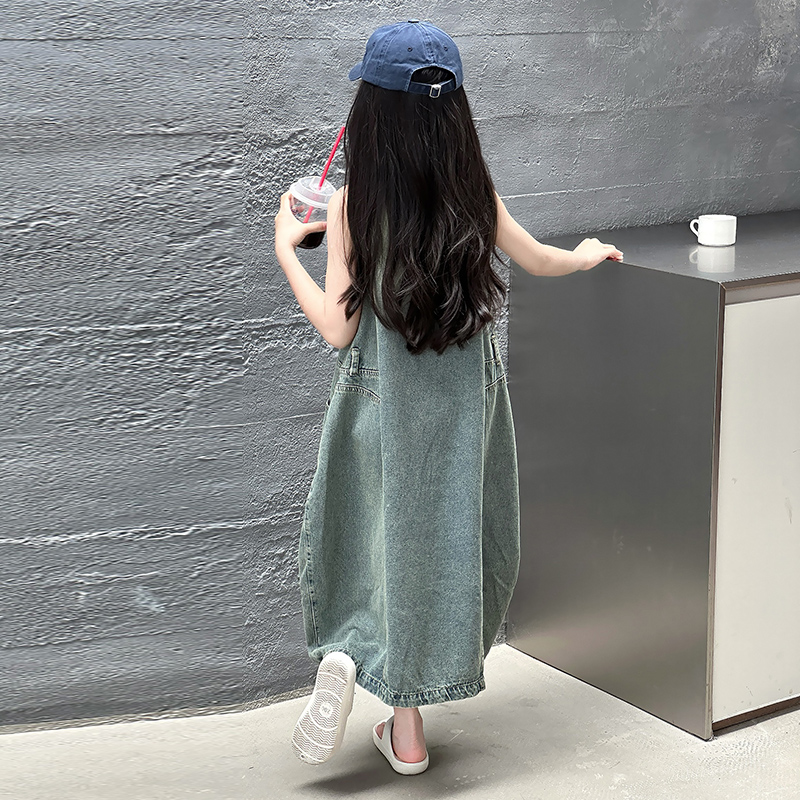 Gaun Denim Tanpa Lengan Kualit - Vintage Fashion Outfit ulasan dan harga