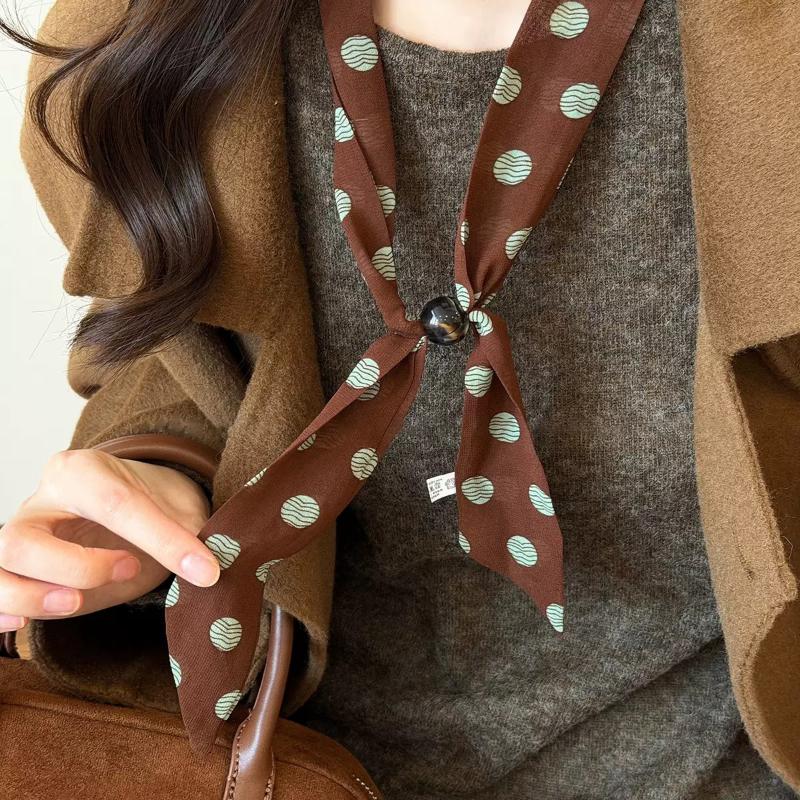 Selendang Chiffon Polkadot Vin - Vintage Fashion Outfit ulasan dan harga
