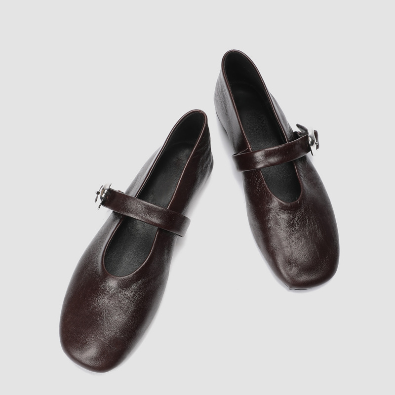 Sepatu Mary Jane Wanita Kulit  - Vintage Fashion Online ulasan dan harga