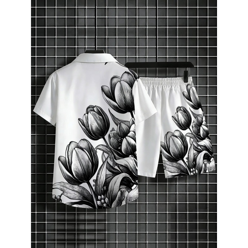Setelan Kemeja dan Celana Pend - Printed Floral Shirt ulasan dan harga