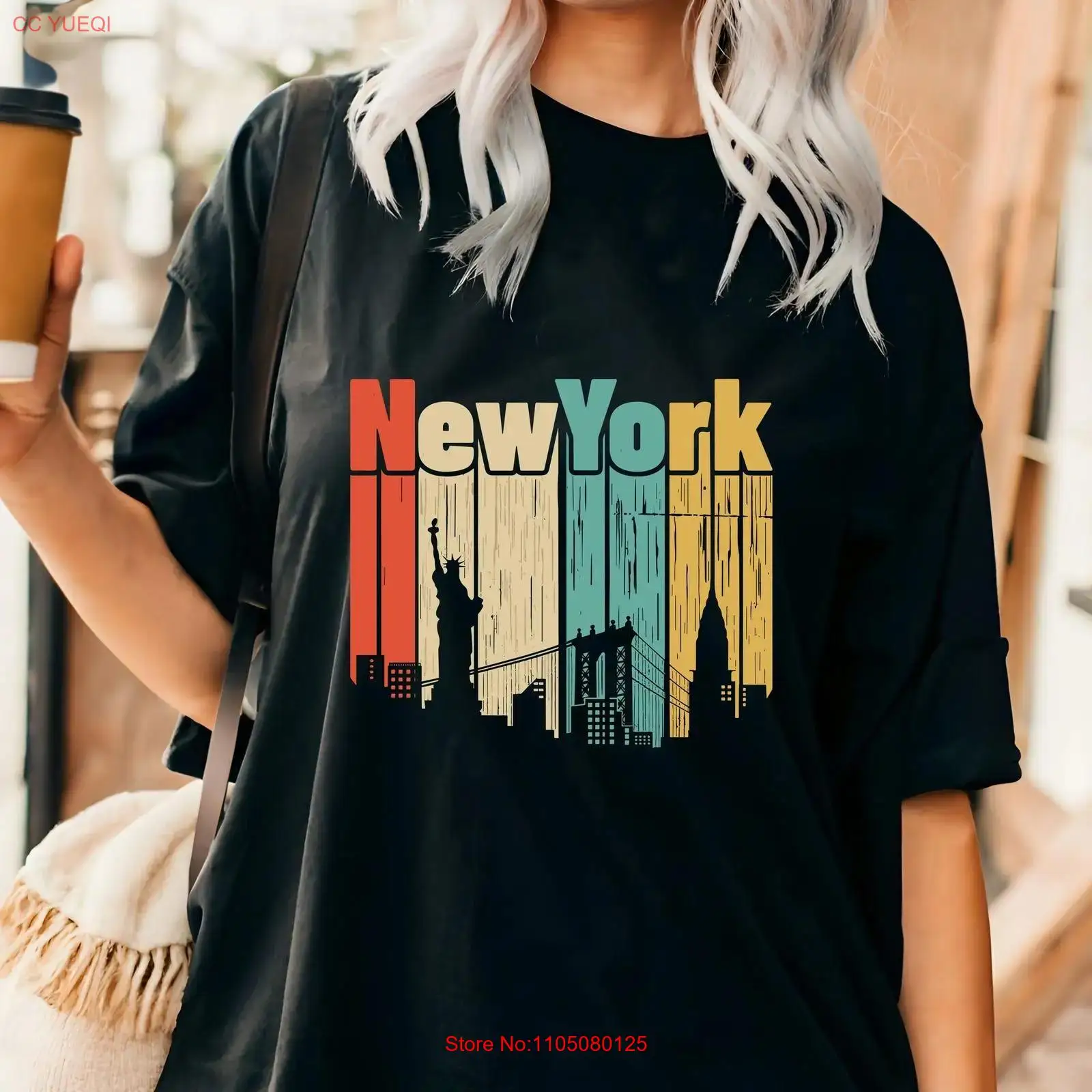 Kaos retro New York USA Travel - Vintage Fashion York ulasan dan harga