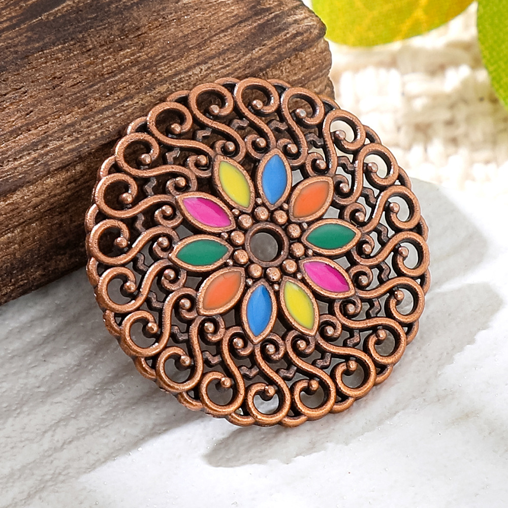 Liontin Bulat Enamel Tembaga P - Vintage Fashion Blog ulasan dan harga