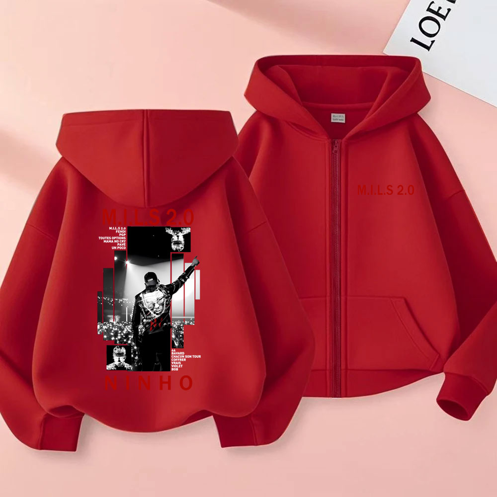 Hoodie Resleting Grafis Album  - Vintage Fashion Pop Up ulasan dan harga